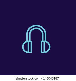 headset, simple icon illustration vector design