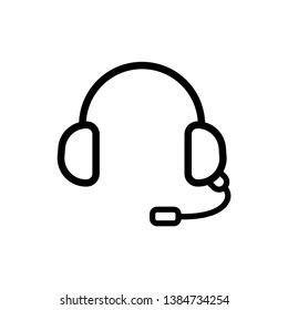 Headset Simple Icon Vector Design
