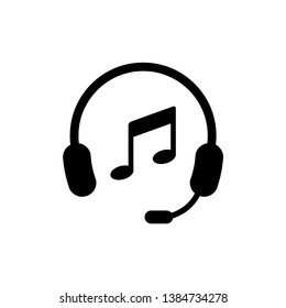 Headset Simple Icon Vector Design