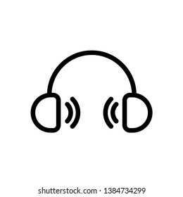 Headset Simple Icon Vector Design