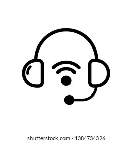 Headset Simple Icon Vector Design