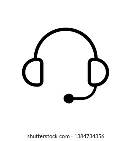 Headset Simple Icon Vector Design