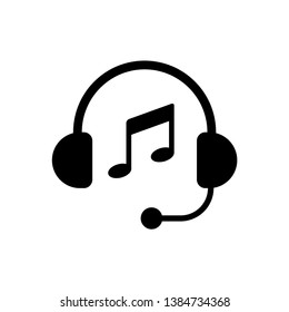 Headset Simple Icon Vector Design