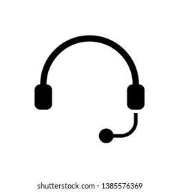 Headset Simple Icon Vector Design