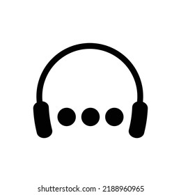 Headset, Support Headphone. Flat Vector Icon illustration. Simple black symbol on white background. Headset, Support Headphone sign design template for web and mobile UI element