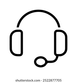 Headset, Support Headphone flat vector icon. Simple solid symbol isolated on background