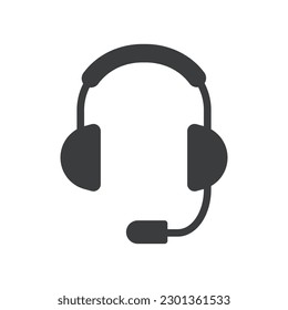 Headset, Support Isolated Vector Icon