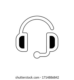 símbolo de auriculares Icono Icono Ilustración vectorial