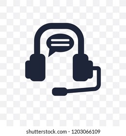 Headset transparent icon. Headset symbol design from Communication collection. Simple element vector illustration on transparent background.
