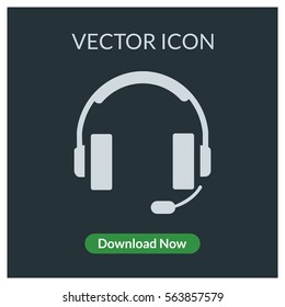 Headset vector icon