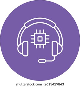 Headset vector icon. Can be used for printing, mobile and web applications.