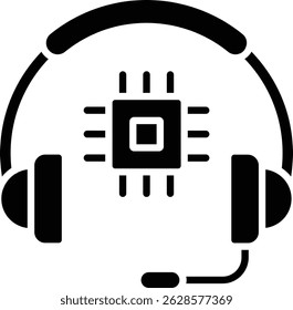 Ícone de vetor do headset. Pode ser usado para impressão, aplicativos móveis e da Web.