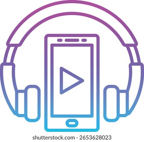 Icono de Vector de auriculares. Se puede utilizar para aplicaciones de impresión, móviles y de Web.