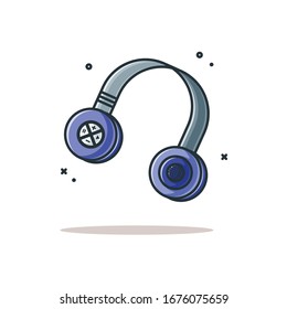 Ilustraciones de diseño de iconos vectores de auriculares