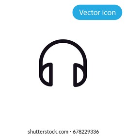 Headset vector icon, illustration symbol