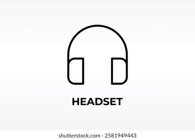 Headset Vector, Icon Or Logo Sign Isolated Symbol Illustration
