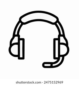 Headset vector isolated on white 