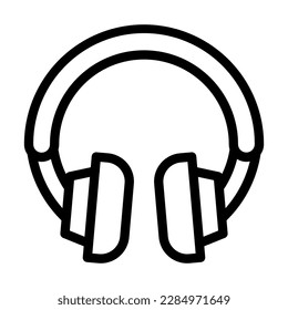 Headset Vector Line Icon Design