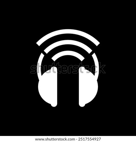 headset wireless design icon logo vector