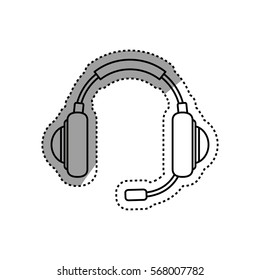 Headsets gaming device icon vector illustration graphic design
