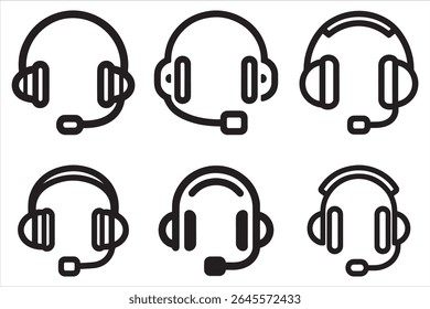 Headsets Illustration Collection Great for Customer Support Online Consultation Services