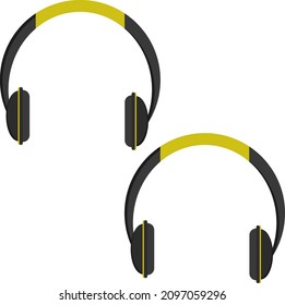 Headsets, illustration, vector on a white background.