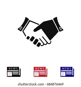 headshake icon, vector best flat icon, EPS