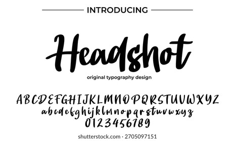 Headshot - Elegant Script Font for Smooth Handwritten Design and Creative Typography