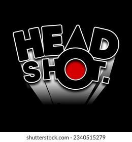 Headshot text typography with blend effect style and black background