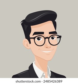 Headshot of Young Businessman With Glasses