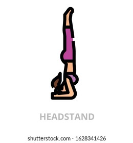 Headstand icon for website, application, printing, document, poster design, etc.