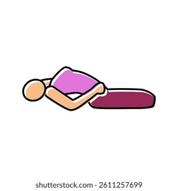 headstand sirsasana yoga color icon vector. headstand sirsasana yoga sign. isolated symbol illustration