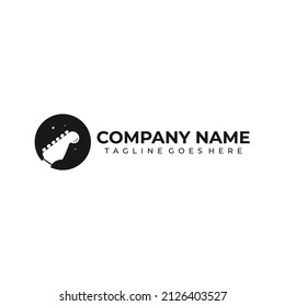 Headstock guitar logo template. Vector Illustration