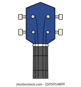 headstock ukulele illustration hand drawn isolated vector