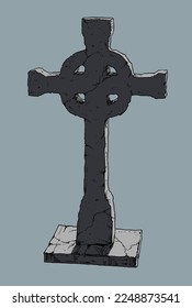 Headstone and Gravestone Drawing Illustration