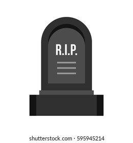 Headstone icon in flat style isolated on white background vector illustration