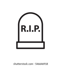 headstone icon illustration isolated vector sign symbol