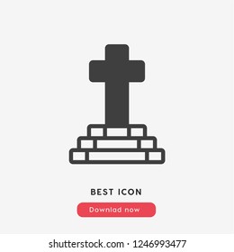 headstone icon vector