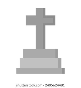 Headstone illustrated on white background