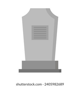 Headstone illustrated on white background
