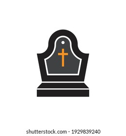 Headstone logo icon illustration design
