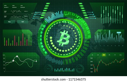 Presentación inicial de una plataforma de intercambio de bitcoin, concepto de plataforma de intercambio de criptodivisa. 