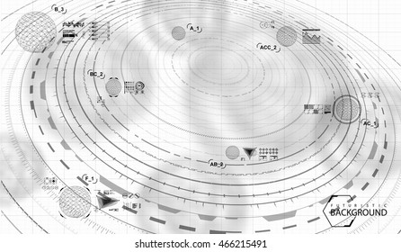 Head-up display elements for the web and app. Futuristic backgroung with user interface. Virtual graphic.