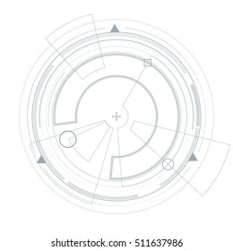 Head-up display elements for the web and app. Futuristic user interface overlay. Virtual graphic.