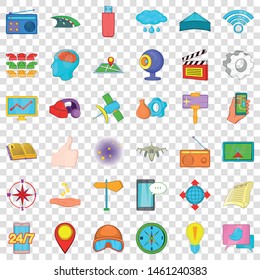 Headway icons set. Cartoon style of 36 headway vector icons for web for any design