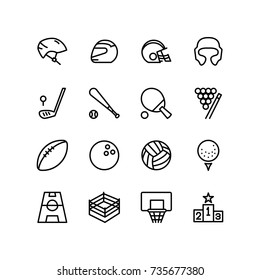 Headwear, bat, ball and playground - Miscellaneous icons