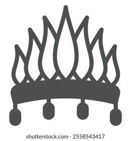 Headwear with feathers solid icon, west desert concept. Vector graphics. Indian man hat sign on white background, glyph style icon for mobile or web design