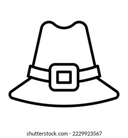 headwear, hat, Cowboy hat, icon in modern style for website mobile logo app UI design. simple vector icon. 