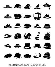 Headwear Icon Set Perfect for your web icon needs