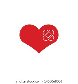 Heal heart icon graphic design template vector illustration